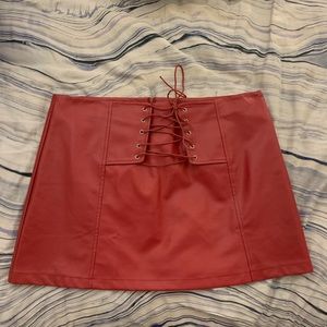 Faux Leather Skirt